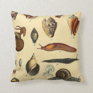 Antique Vintage Shell Snail Ocean Sea Pillow