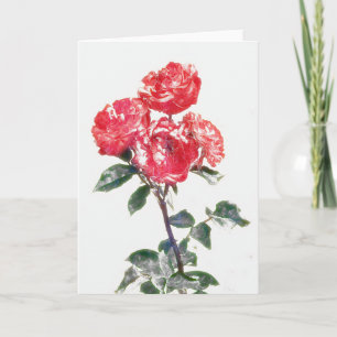 Antique Vintage Style Roses Art Note Card