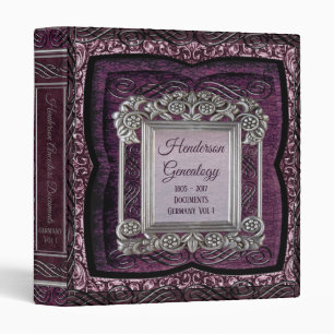 Antique violet généalogie Family Tree Classeur A