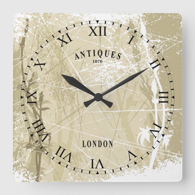 Antique Visage romain Perdu Londres Horloge murale (Recto)