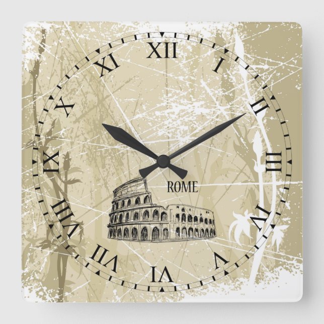 Antique Visage romain Perdu Rome Horloge murale (Recto)