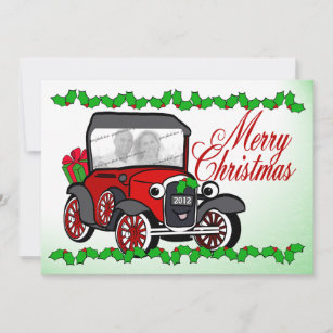 Voiture Ancienne Cartes De Vœux Noel 22 Zazzle