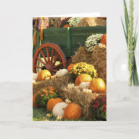 Antique Wagon & Pumpkin Autumn Display