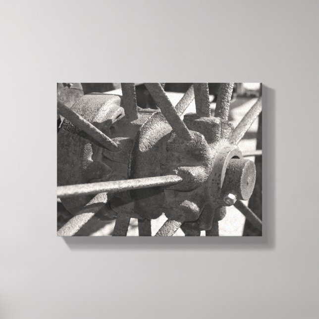Antique Wagon Wheel Canvas Print (Front)