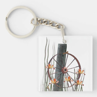 Antique Wagon Wheel Keychain