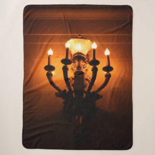 Antique Wall Light  Sherpa Blanket