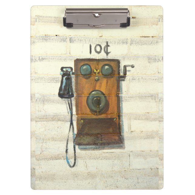 antique wall phone clipboard (Front)