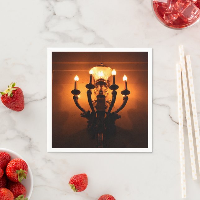 Antique Wall Sconce Napkin (Insitu)