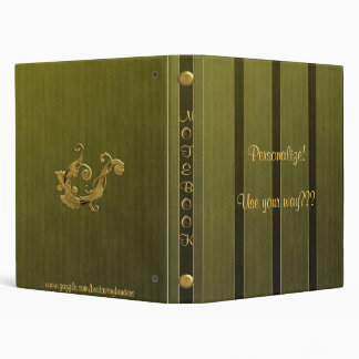 Antique Wallpaper/Brads Notebook Avery Binder