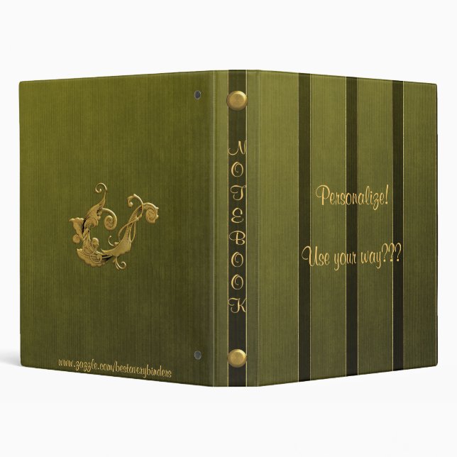 Antique Wallpaper/Brads Notebook Avery Binder (Background)