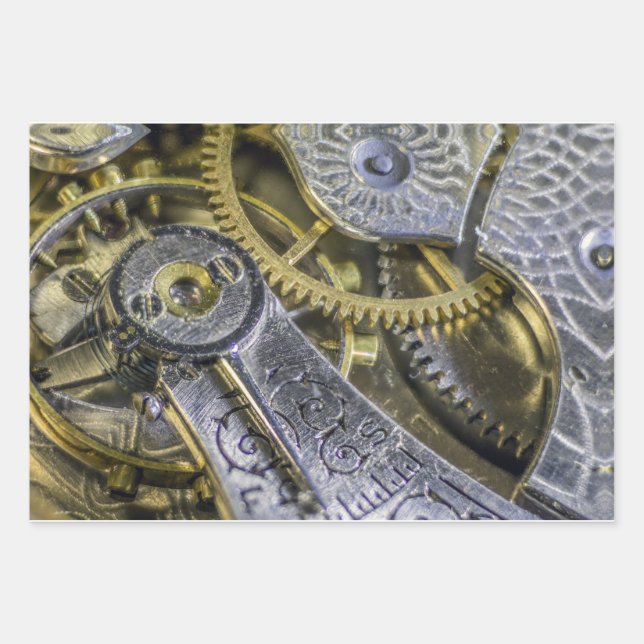 Antique Watch Works Wrapping Paper (Front)