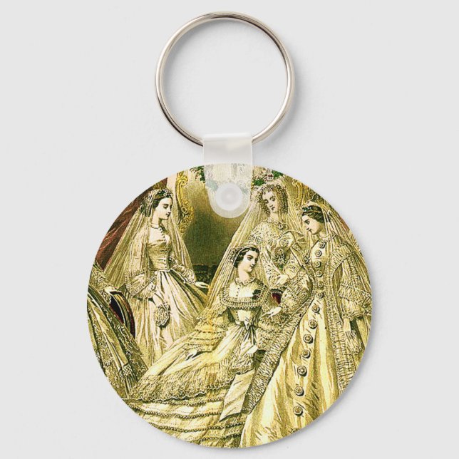 Antique Wedding Bridal Keychain (Front)