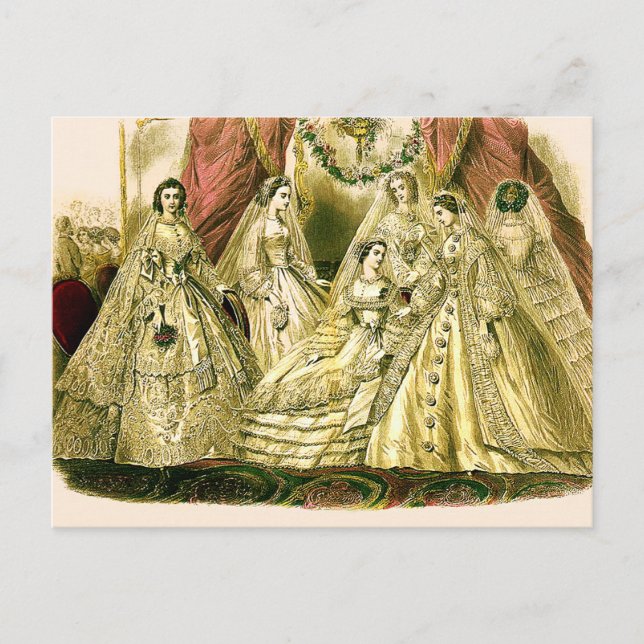 Antique Wedding Bridal Postcard (Front)