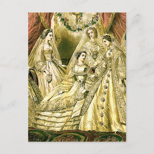 Antique Wedding Bridal Postcard (Front)