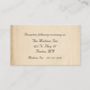 Antique Wedding enclosure cards
