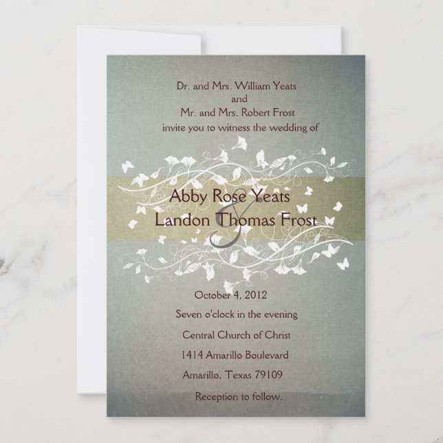 Antique Wedding Invitation (Front)