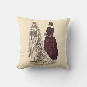 Antique Wedding Throw Pillow