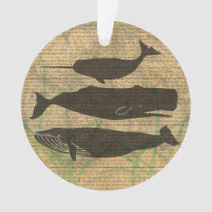 Antique Whale Nautical Sea Life Ornament