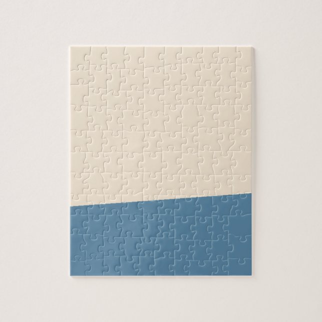 Antique White and Air Force Blue Solid Colours Jigsaw Puzzle (Vertical)