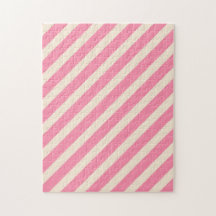 Antique White and Fiery Rose Diagonal Stripes
