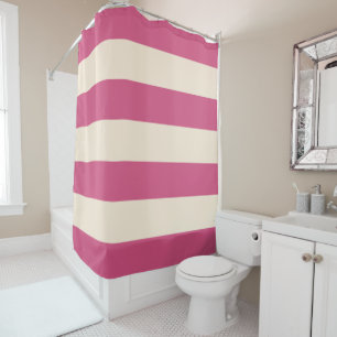 Antique White and Mystic Pink Stripes