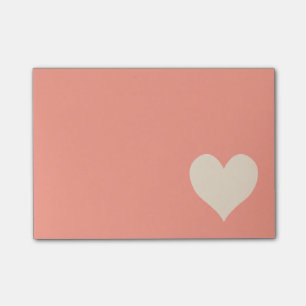 Antique White Cute Heart Shape Post-it Notes