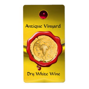 ANTIQUE WHITE GRAPE WINE RED WAX SEAL