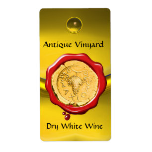ANTIQUE WHITE GRAPE WINE RED WAX SEAL