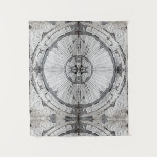 Antique White Quarter Circle Ceiling Tile Tapestry