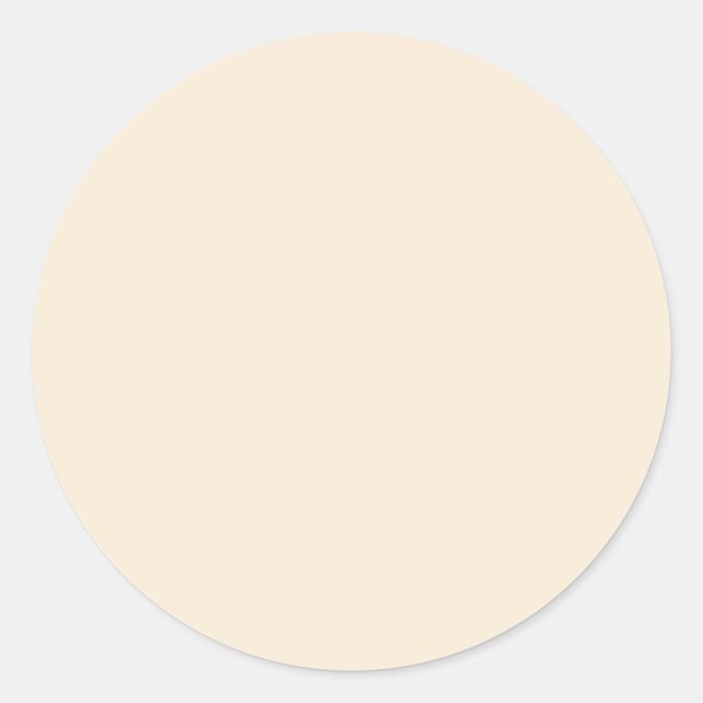 Antique White Solid Colour Classic Round Sticker (Front)