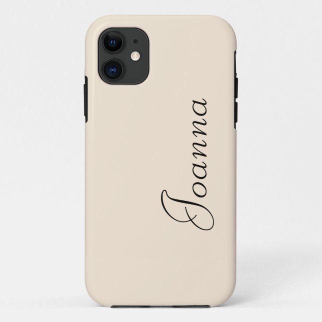 Antique White Solid Colour | Minimalist Name Case-Mate iPhone Case (Back)