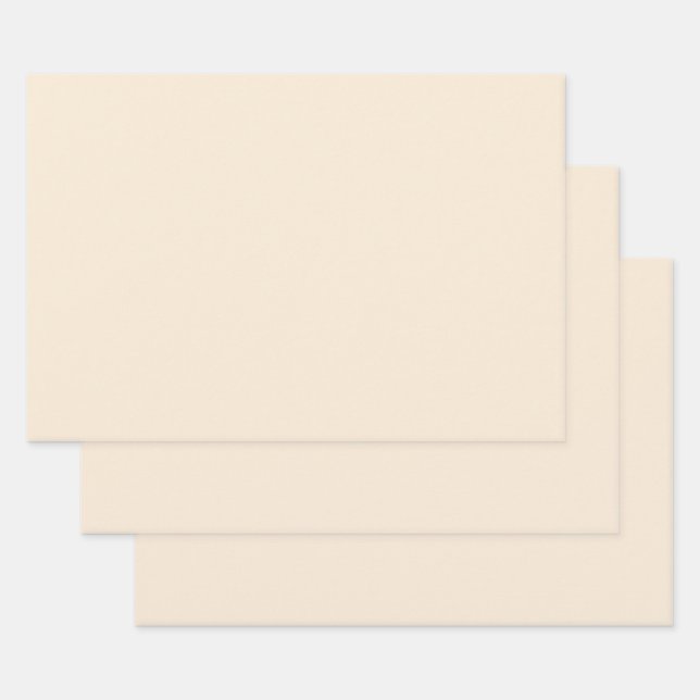 Antique White (solid colour)  Wrapping Paper Sheet (Set)