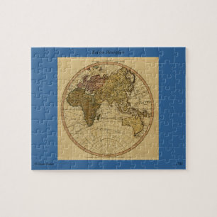 Antique William Faden 1786 Eastern Hemisphere Map Jigsaw Puzzle