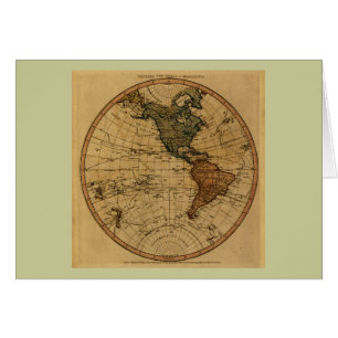 Antique William Faden 1786 Western Hemisphere Map
