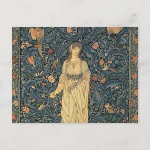 Antique William Morris Flora Postcard