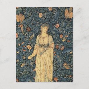 Antique William Morris Flora Postcard