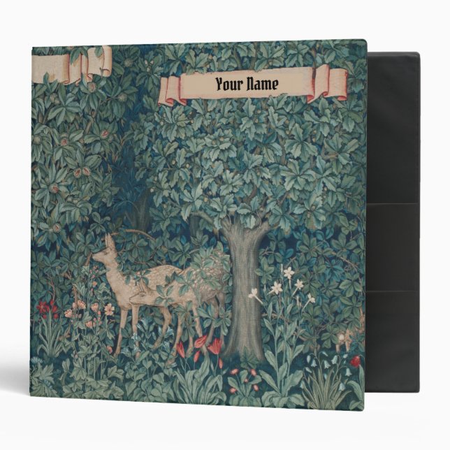 Antique William Morris Tapestry 3 Ring Binder (Front/Inside)