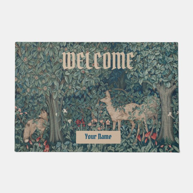 Antique William Morris Tapestry Doormat (Front)