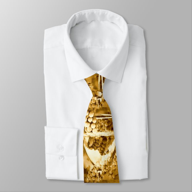 Antique Wine Lover Tie (Tied)