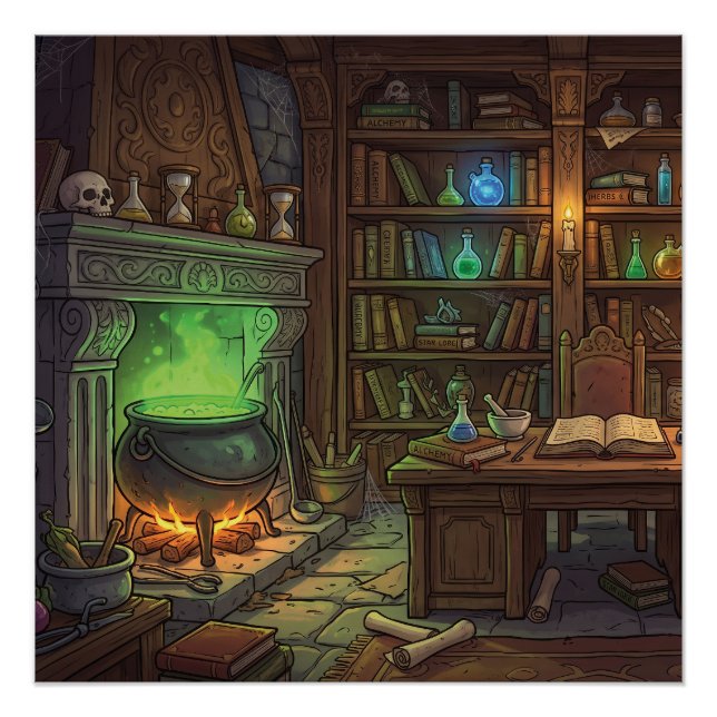 Antique Witch Wizard Home Studio Poster (Front)