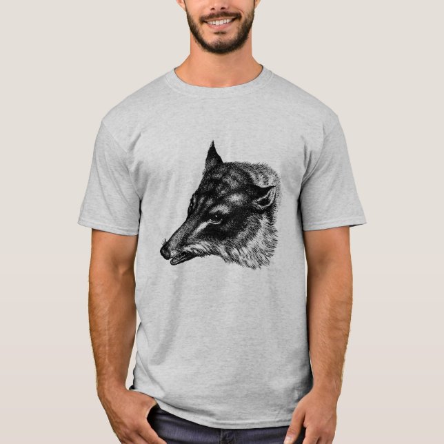 Antique Wolf  T-Shirt (Front)