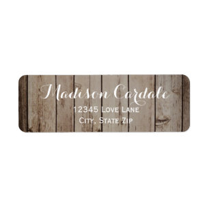 Antique Wood Rustic Country Return Address Labels