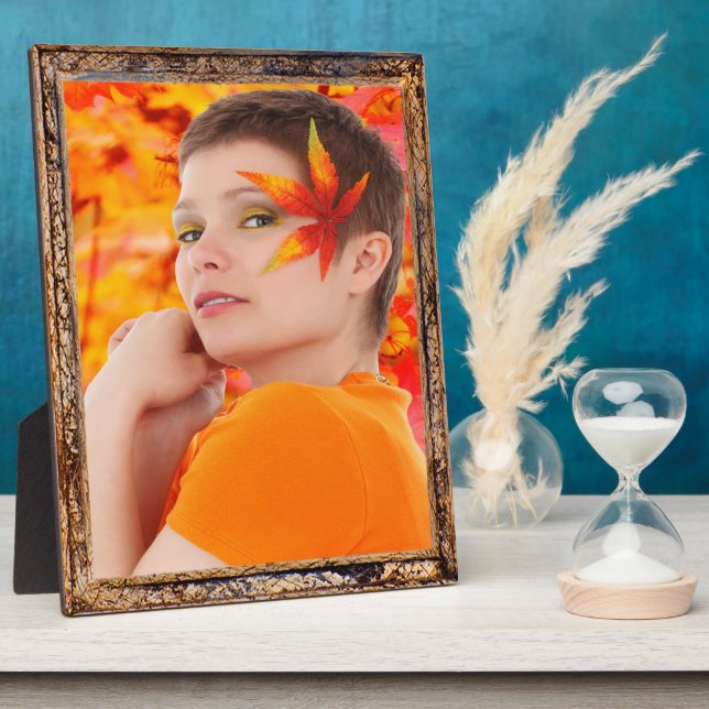 Antique Wooden Frame Design Add Photo Plaque (Side)