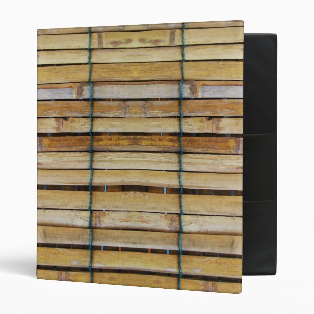 Antique Wooden Timber Wood Slats Binder (Front/Inside)