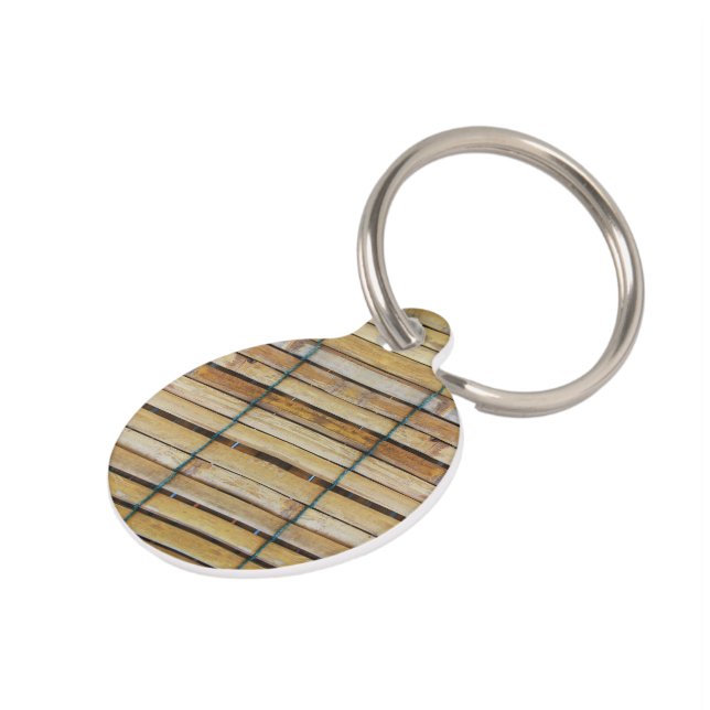 Antique Wooden Timber Wood Slats Pet Tag (Side)