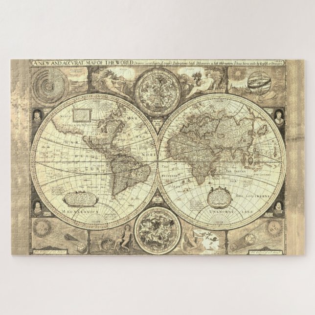 Antique World Map 1000 Piece Jigsaw Puzzle (Horizontal)