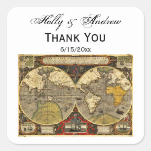 Antique World Map #2 Favour Tags