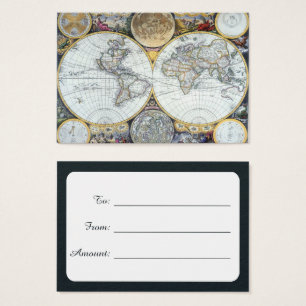 Antique World Map, Atlas Maritimus by John Seller