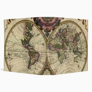 Antique World Map by Guillaume de L'Isle, 1720 Binder
