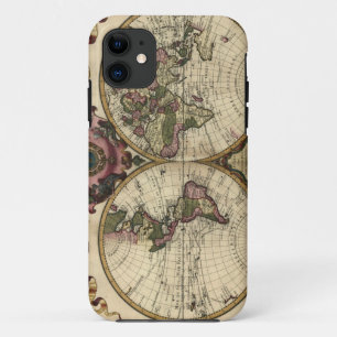 Antique World Map by Guillaume de L'Isle, 1720 iPhone 11 Case